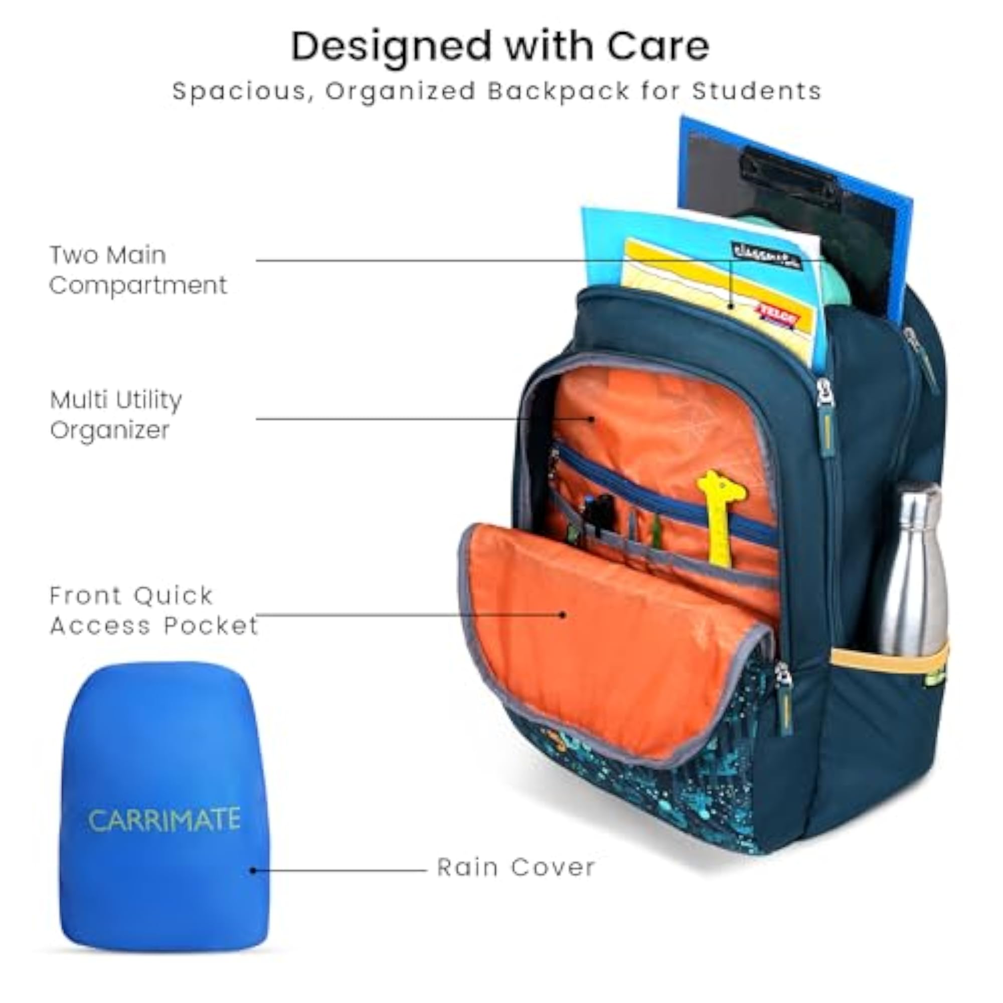 Boys' & Girls' Lightweight 3 Compartment Spark Backpack